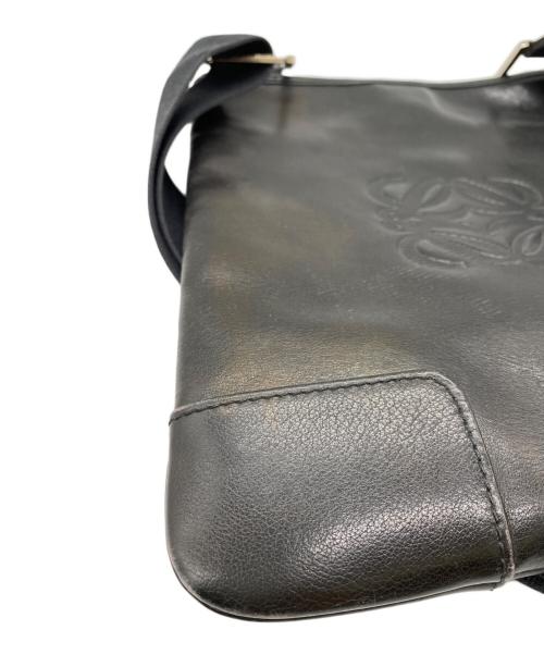LOEWE（ロエベ）LOEWE (ロエベ) レザーショルダーバッグ ブラックの古着・服飾アイテム