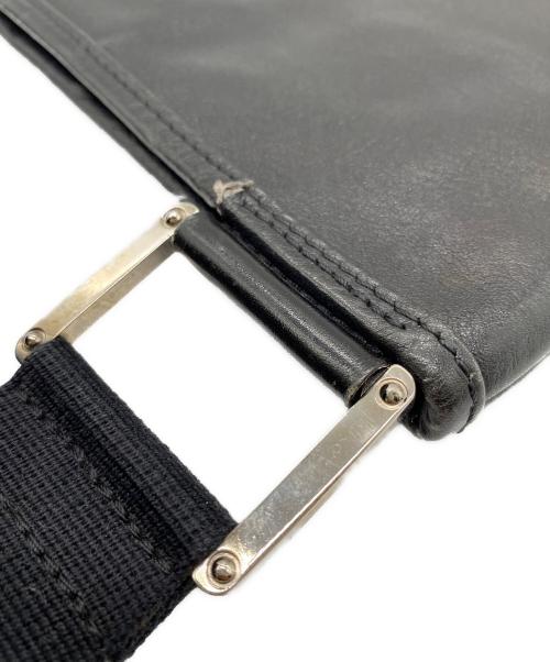 LOEWE（ロエベ）LOEWE (ロエベ) レザーショルダーバッグ ブラックの古着・服飾アイテム