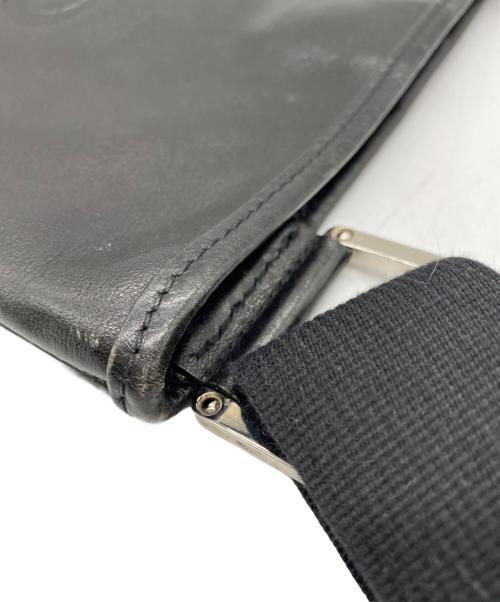 LOEWE（ロエベ）LOEWE (ロエベ) レザーショルダーバッグ ブラックの古着・服飾アイテム