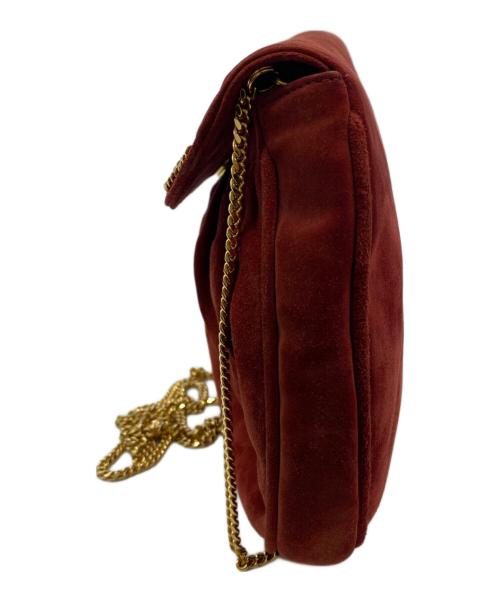 Salvatore Ferragamo（サルヴァトーレ フェラガモ）Salvatore Ferragamo (サルヴァトーレ フェラガモ) チェーンショルダーバッグ レッドの古着・服飾アイテム