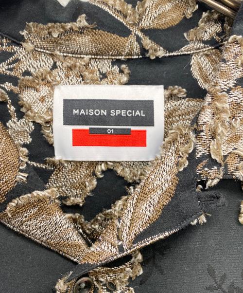 MAISON SPECIAL（メゾンスペシャル）MAISON SPECIAL (メゾンスペシャル) MAISON SPECIAL 半袖シャツ ブラック×ベージュ サイズ:Sの古着・服飾アイテム