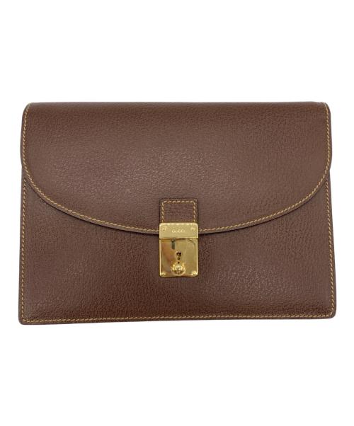 GUCCI（グッチ）GUCCI (グッチ) セカンドバッグ ブラウンの古着・服飾アイテム