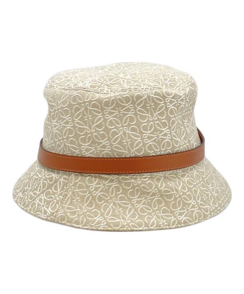 LOEWE（ロエベ）LOEWE (ロエベ) アナグラムジャカード＆カーフ ベージュの古着・服飾アイテム