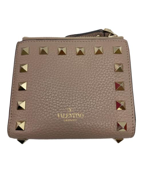 VALENTINO GARAVANI（ヴァレンティノ・ガラヴァーニ）VALENTINO GARAVANI (ヴァレンティノ・ガラヴァーニ) 2つ折り財布 ライトピンクの古着・服飾アイテム