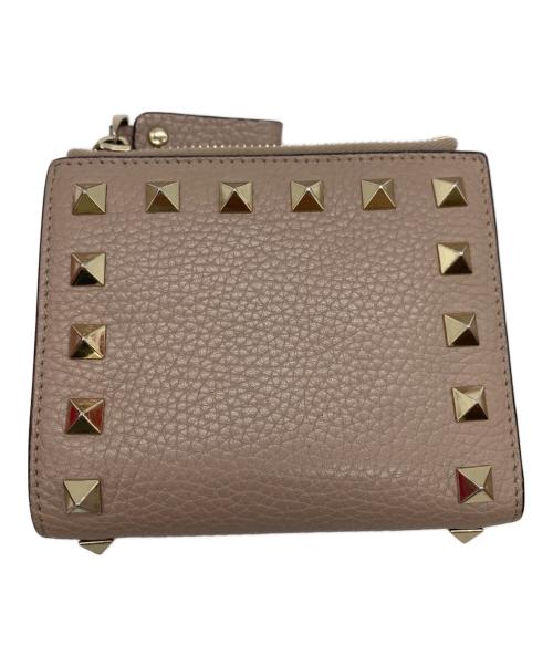 VALENTINO GARAVANI（ヴァレンティノ・ガラヴァーニ）VALENTINO GARAVANI (ヴァレンティノ・ガラヴァーニ) 2つ折り財布 ライトピンクの古着・服飾アイテム