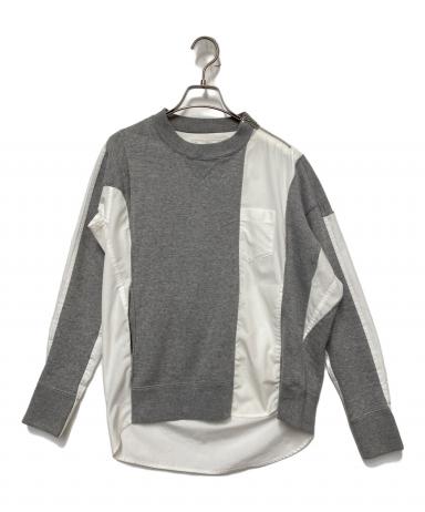 中古・古着通販】sacai (サカイ) スウェットドッキングシャツ グレー