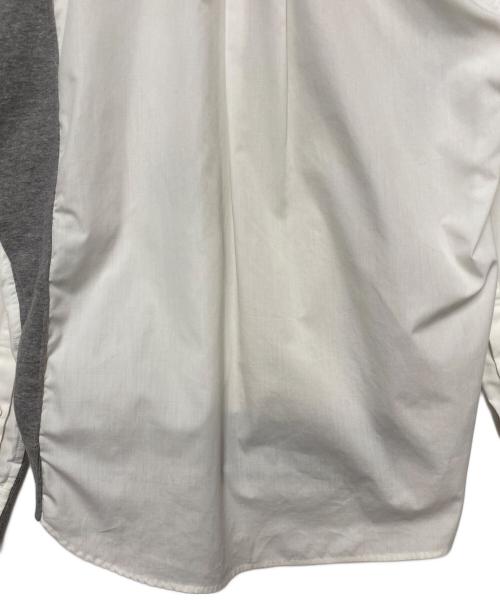 sacai（サカイ）sacai (サカイ) スウェットドッキングシャツ グレー×ホワイト サイズ:１の古着・服飾アイテム