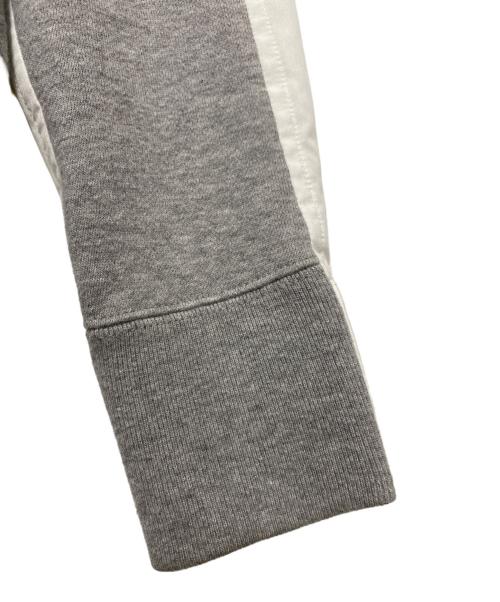sacai（サカイ）sacai (サカイ) スウェットドッキングシャツ グレー×ホワイト サイズ:１の古着・服飾アイテム