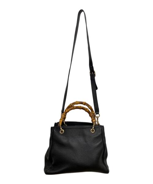 GUCCI（グッチ）GUCCI (グッチ) バンブーショッパースモールバッグ ブラックの古着・服飾アイテム