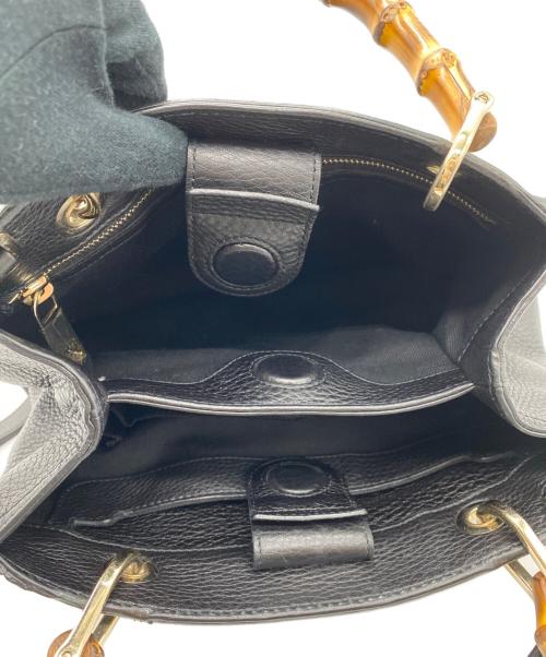 GUCCI（グッチ）GUCCI (グッチ) バンブーショッパースモールバッグ ブラックの古着・服飾アイテム