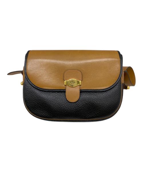 Christian Dior（クリスチャン ディオール）Christian Dior (クリスチャン ディオール) ショルダーバッグ ブラック×ブラウンの古着・服飾アイテム