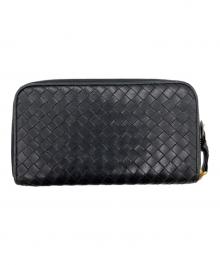 BOTTEGA VENETA（ボッテガベネタ）の古着「ラウンドファスナー財布」｜ブラック