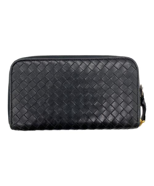 BOTTEGA VENETA（ボッテガベネタ）BOTTEGA VENETA (ボッテガベネタ) ラウンドファスナー財布 ブラックの古着・服飾アイテム