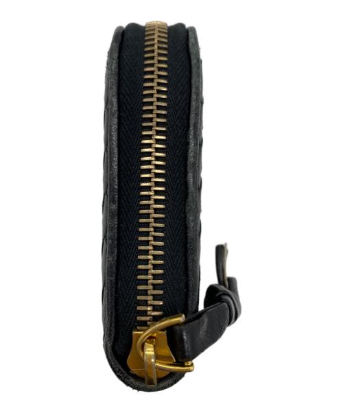 BOTTEGA VENETA（ボッテガベネタ）BOTTEGA VENETA (ボッテガベネタ) ラウンドファスナー財布 ブラックの古着・服飾アイテム