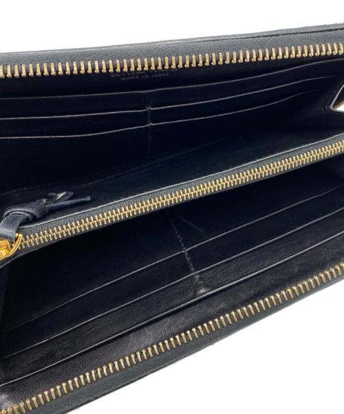 BOTTEGA VENETA（ボッテガベネタ）BOTTEGA VENETA (ボッテガベネタ) ラウンドファスナー財布 ブラックの古着・服飾アイテム