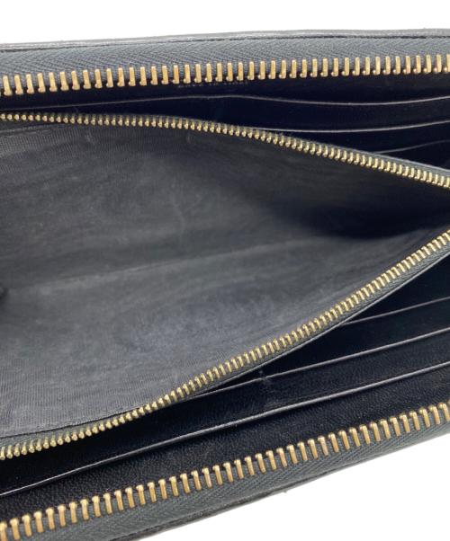 BOTTEGA VENETA（ボッテガベネタ）BOTTEGA VENETA (ボッテガベネタ) ラウンドファスナー財布 ブラックの古着・服飾アイテム