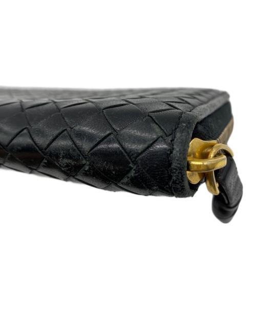 BOTTEGA VENETA（ボッテガベネタ）BOTTEGA VENETA (ボッテガベネタ) ラウンドファスナー財布 ブラックの古着・服飾アイテム