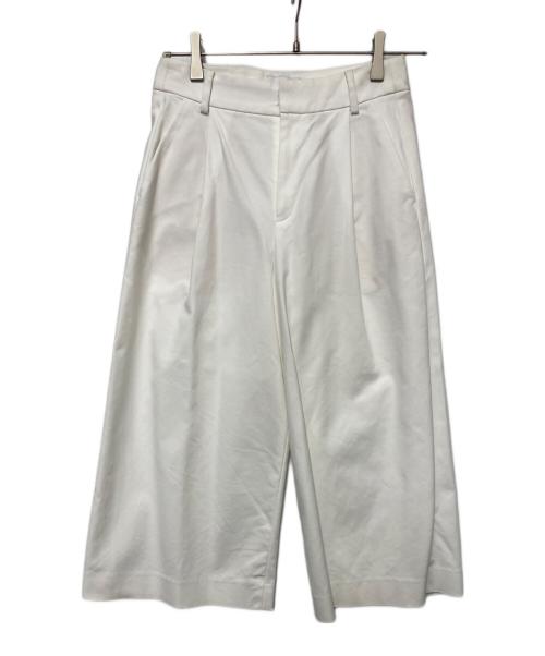 UNITED ARROWS（ユナイテッドアローズ）UNITED ARROWS (ユナイテッドアローズ) C タックワイド クロップドパンツ ホワイト サイズ:36の古着・服飾アイテム