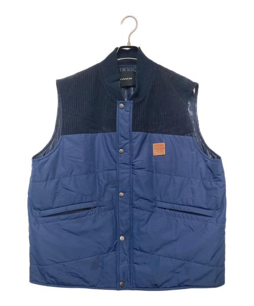 COACH（コーチ）COACH (コーチ) 中綿ベスト ブルー サイズ:XLの古着・服飾アイテム