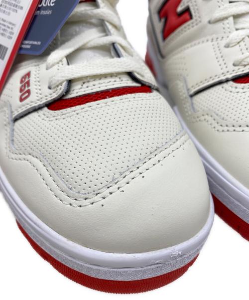 NEW BALANCE（ニューバランス）NEW BALANCE (ニューバランス) スニーカー ホワイト×レッド サイズ:27㎝ 未使用品の古着・服飾アイテム