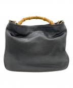 GUCCIグッチ）の古着「バンブーショルダーバッグ」｜ブラック