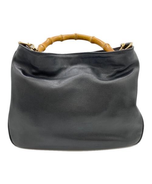 GUCCI（グッチ）GUCCI (グッチ) バンブーショルダーバッグ ブラックの古着・服飾アイテム