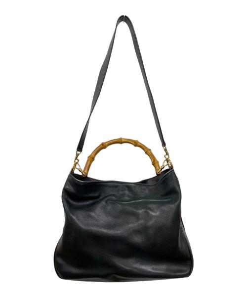 GUCCI（グッチ）GUCCI (グッチ) バンブーショルダーバッグ ブラックの古着・服飾アイテム