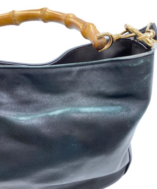 GUCCI（グッチ）GUCCI (グッチ) バンブーショルダーバッグ ブラックの古着・服飾アイテム