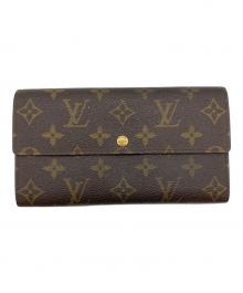 LOUIS VUITTON（ルイ ヴィトン）の古着「長財布/ポシェット・ポルトモネ クレディ」｜ブラウン