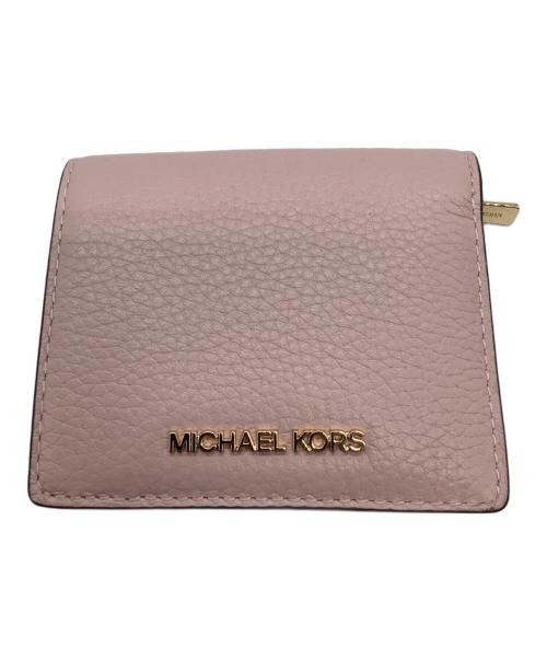 MICHAEL KORS（マイケル・コース）MICHAEL KORS (マイケルコース) 2つ折り財布 ピンクの古着・服飾アイテム
