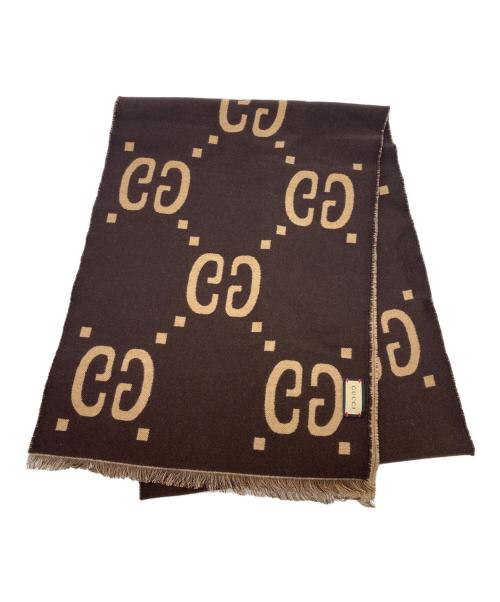GUCCI（グッチ）GUCCI (グッチ) マフラー ブラウンの古着・服飾アイテム