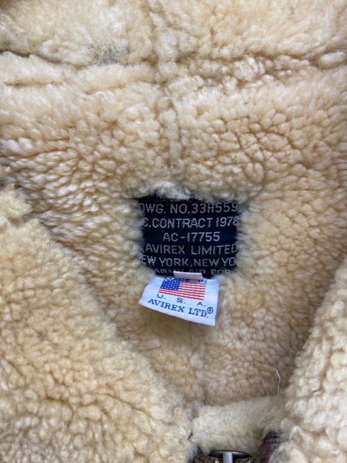 AVIREX（アヴィレックス）AVIREX (アヴィレックス) フライトジャケット ベージュ サイズ:42の古着・服飾アイテム