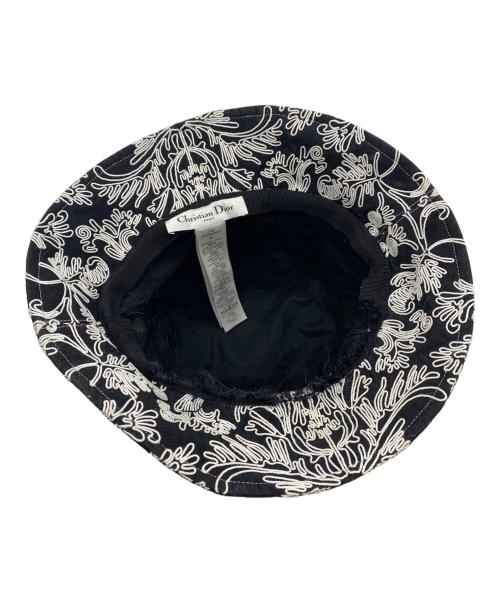 Christian Dior（クリスチャン ディオール）Christian Dior (クリスチャン ディオール) エンブロリーバケット ホワイト×ブラックの古着・服飾アイテム