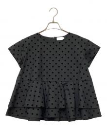 YORI（ヨリ）の古着「半袖ブラウス」｜ブラック