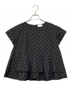中古・古着通販】yori (ヨリ) リボンバルーンブラウス ネイビー サイズ