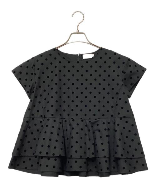 YORI（ヨリ）yori (ヨリ) 半袖ブラウス ブラック サイズ:36の古着・服飾アイテム