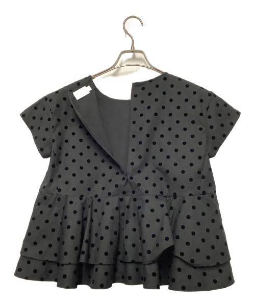 YORI（ヨリ）yori (ヨリ) 半袖ブラウス ブラック サイズ:36の古着・服飾アイテム