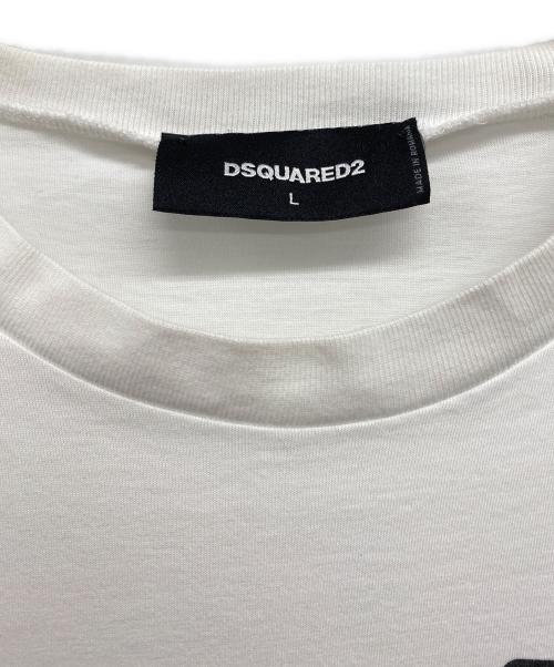 DSQUARED2（ディースクエアード）DSQUARED2 (ディースクエアード) 半袖カットソー ホワイト サイズ:Lの古着・服飾アイテム