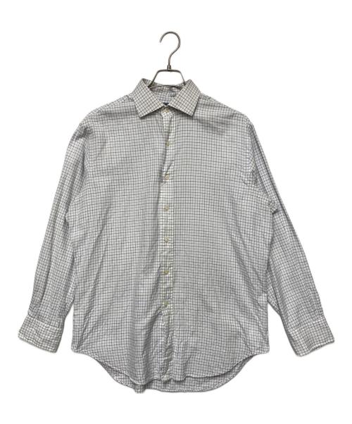 POLO RALPH LAUREN（ポロ・ラルフローレン）POLO RALPH LAUREN (ポロ・ラルフローレン) 長袖シャツ ホワイト×ブルー サイズ:16の古着・服飾アイテム
