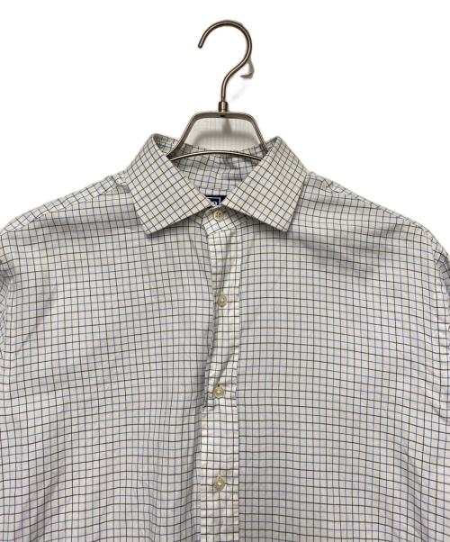 POLO RALPH LAUREN（ポロ・ラルフローレン）POLO RALPH LAUREN (ポロ・ラルフローレン) 長袖シャツ ホワイト×ブルー サイズ:16の古着・服飾アイテム