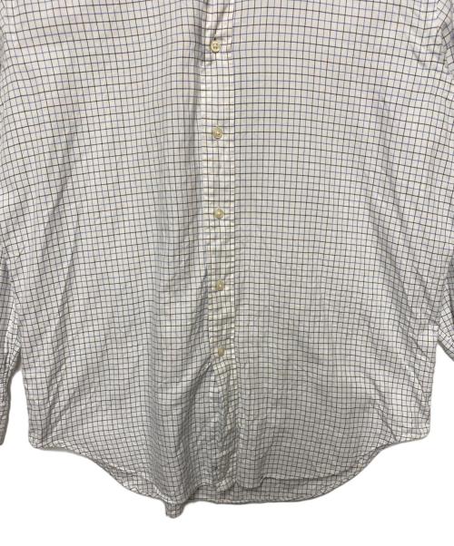 POLO RALPH LAUREN（ポロ・ラルフローレン）POLO RALPH LAUREN (ポロ・ラルフローレン) 長袖シャツ ホワイト×ブルー サイズ:16の古着・服飾アイテム