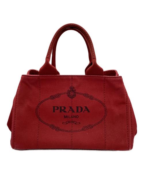 PRADA（プラダ）PRADA (プラダ) ハンドバッグ レッドの古着・服飾アイテム