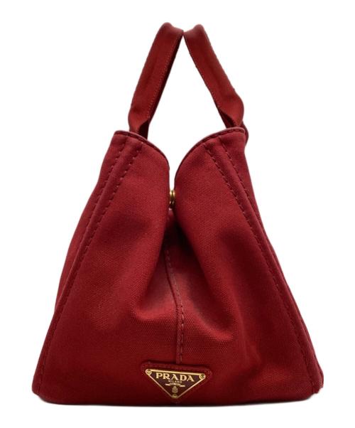 PRADA（プラダ）PRADA (プラダ) ハンドバッグ レッドの古着・服飾アイテム