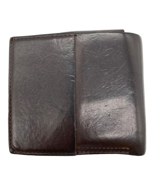 M+（エムピウ）m+ (エムピウ) 2つ折り財布 ブラウンの古着・服飾アイテム