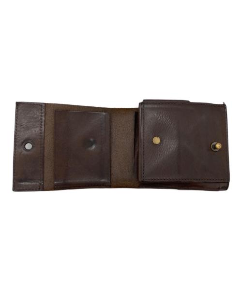 M+（エムピウ）m+ (エムピウ) 2つ折り財布 ブラウンの古着・服飾アイテム
