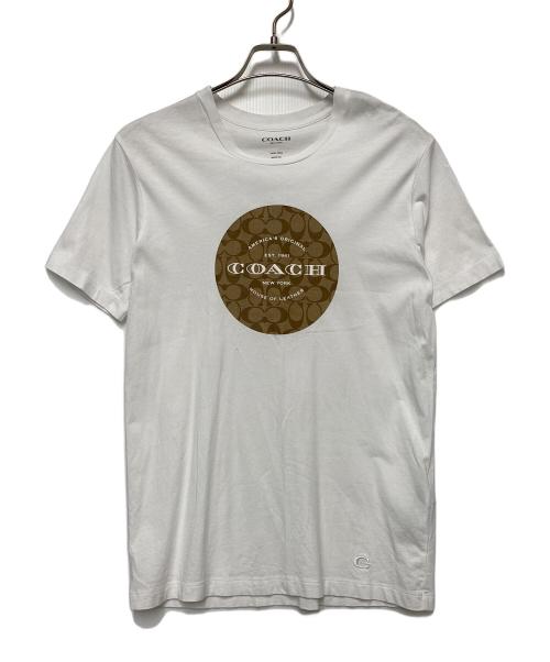 COACH（コーチ）COACH (コーチ) シグネチャーロゴプリントTシャツ ホワイト サイズ:XSの古着・服飾アイテム