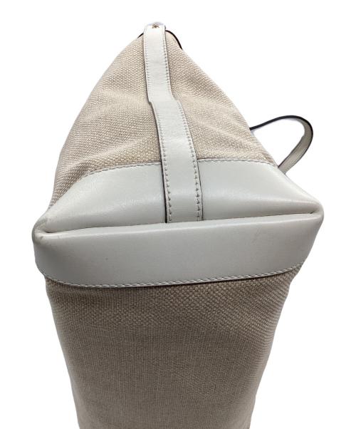 GUCCI（グッチ）GUCCI (グッチ) トートバッグ ブラウン×ホワイトの古着・服飾アイテム