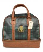 kascoキャスコ）の古着「ボストンバッグ」｜ブラウン×グリーン