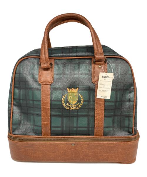 kasco（キャスコ）kasco (キャスコ) ボストンバッグ ブラウン×グリーン 未使用品の古着・服飾アイテム