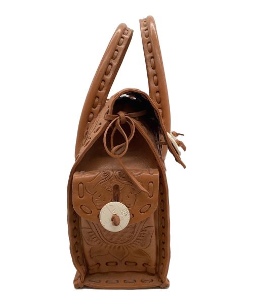 Carving Tribes（カービングトライブス）CARVING TRIBES (カービングトライブス) ハンドバッグ ブラウンの古着・服飾アイテム